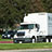 Mercedes-Benz truck billboard driving in Fontana, California